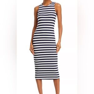 *NWT* L’Agence Nura Striped Racerback Midi Dress, sz S, retail $220
